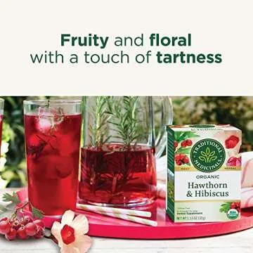 Traditional Medicinals Organic Hibiscus Tea for Heart Health
