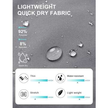 MAGCOMSEN Women's Quick Dry Hiking Pants - Light Grey Joggers