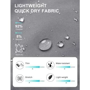 MAGCOMSEN Women's Quick Dry Hiking Pants - Light Grey Joggers