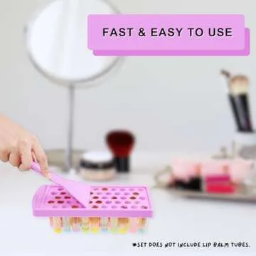 Lip Balm Filling Tray and Spatula (2 Sets) - Fast and Easy To Use - Just Pour & Spread - Instantly F...