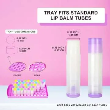 Lip Balm Filling Tray and Spatula (2 Sets) - Fast and Easy To Use - Just Pour & Spread - Instantly Fills 50 Lip Balm Containers (sold separately) - Make Your Own Natural Lip Balm Chapsticks at Home