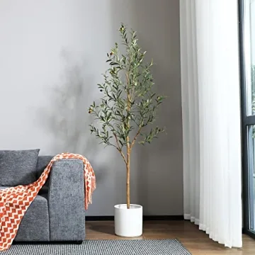 OAKRED 6FT Tall Faux Olive Tree for Indoor Home Decor