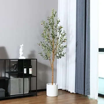 OAKRED 6FT Tall Faux Olive Tree for Indoor Home Decor