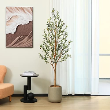 OAKRED 6FT Tall Faux Olive Tree for Indoor Home Decor