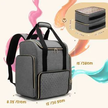 LUXJA Nail Polish Backpack Holds 70 Bottles