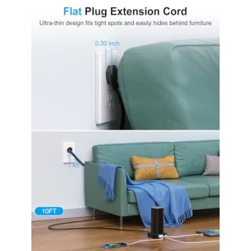 Power Strip Tower with Wireless Charger and USB Ports