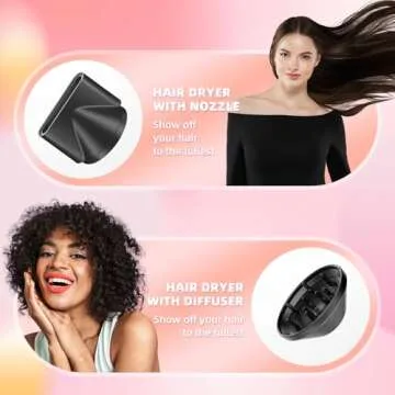 LOVEPS 1800W Ionic Hair Blow Dryer - Travel Ready Style