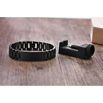 MEALGUET Stainless Steel Love Quote Couple Bracelets