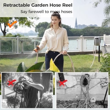 Giraffe Tools CW20 Retractable Hose Reel with Auto-Rewind 65ft