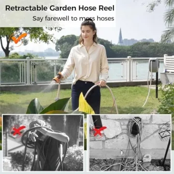 Giraffe Tools CW20 Retractable Hose Reel with Auto-Rewind 65ft