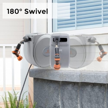 Giraffe Tools CW20 Retractable Hose Reel with Auto-Rewind 65ft