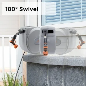 Giraffe Tools CW20 Retractable Hose Reel with Auto-Rewind 65ft