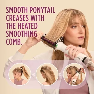 Shark HT202 Heated Comb + Blow Dryer Brush for All Hair Types