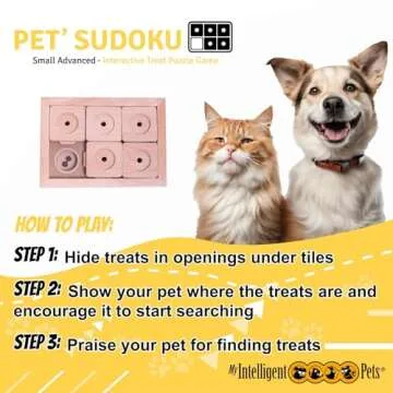 My Intelligent Pets Sudoku Small Advanced - 6 Fields - Intelligent Pet Sudoku Puzzle, Natural Instincts Booster, Pet Interactive Toy
