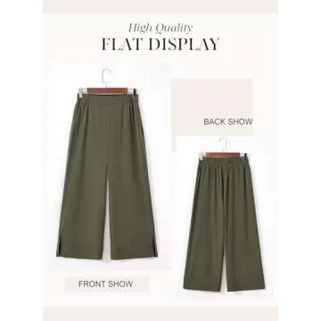 Dokotoo Women's High Waisted Stretchy Wide Leg Pants