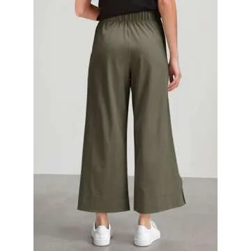 Dokotoo Women's High Waisted Stretchy Wide Leg Pants