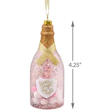 Hallmark Christmas Ornaments, Hallmark Signature Premium Champagne Bottle Glass Ornament