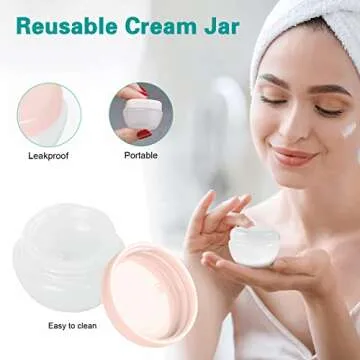 ZGDZ Travel Size Bottles for Toiletries Skincare Makeup Cosmetic Leakproof Refillable TSA Approved Carry on Airplane Accessories Essentials 13PCS (12)