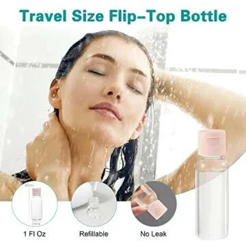 ZGDZ Travel Size Bottles for Toiletries Skincare Makeup Cosmetic Leakproof Refillable TSA Approved Carry on Airplane Accessories Essentials 13PCS (12)