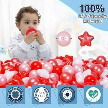 STARBOLO 100pcs Non-Toxic Ball Pit Balls for Kids