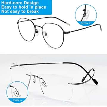 INHDBOX Eyeglass Nose Pads, Soft PVC Nose Pads, 15 Style 150 Pairs Eyeglass Repair Kit for Glasses, Eyeglasses, Sunglasses