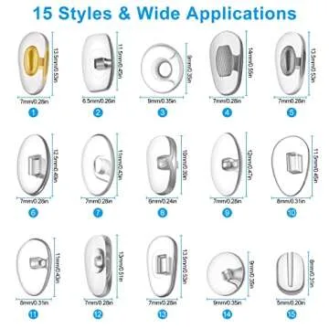 INHDBOX Eyeglass Repair Kit, 150 Pairs, 15 Styles