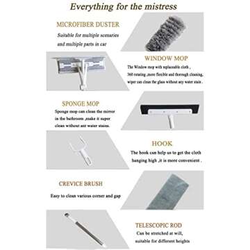 Cleaning Kit with Extension Handle for Spotless Home