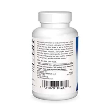 Planetary Herbals Full Spectrum Andrographis 400mg - Ayurvedic Immune Support - 60 Tablets