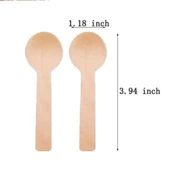 200pcs Eco-Friendly Wooden Spoons - Perfect for Desserts and Parties