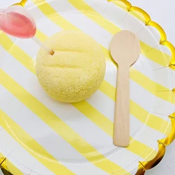 200pcs Eco-Friendly Wooden Spoons - Perfect for Desserts and Parties