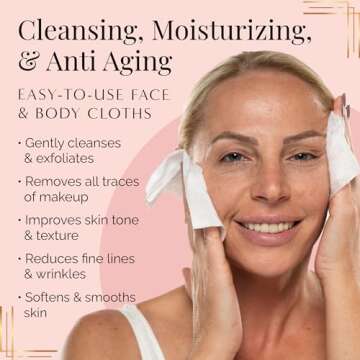 NAKERY 5 in 1 Infused Makeup Remover Wipes for Face - Gentle Cleansing for Women - Eye Makeup Remove...