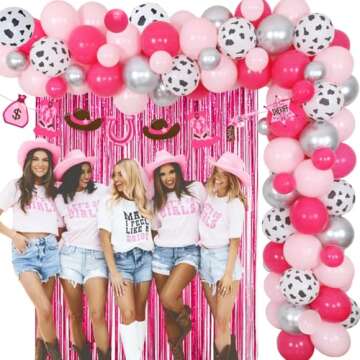 Western Cowgirl Party Decorations YEEHAW Bachelorette Balloon Garland Kit Nashville Bachelorette Par...