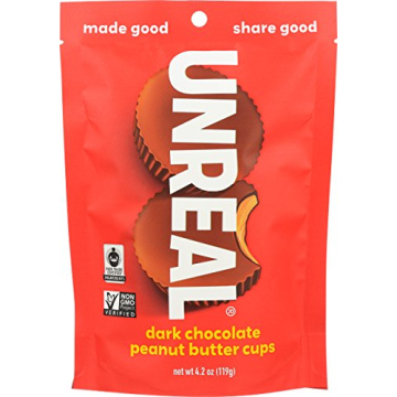 UNREAL Dark Chocolate Peanut Butter Cups - Indulgent Treat Pack of 6