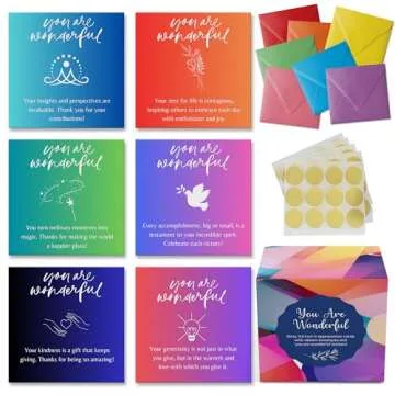 Dessie You Are Wonderful Cards - 60 Unique Mini Encouragement Cards with Inspirational Messages