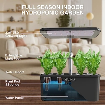 Mufga Indoor Hydroponics Garden Kit with LED Grow Light