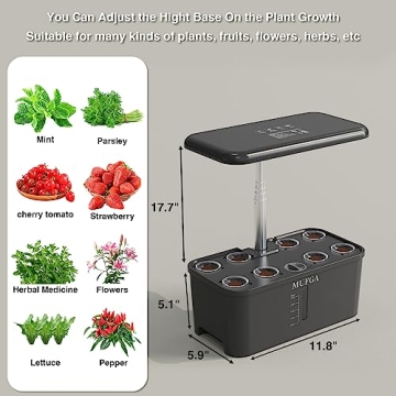 Mufga Indoor Hydroponics Garden Kit with LED Grow Light