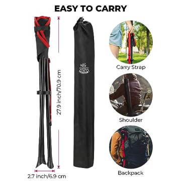 DEERFAMY Portable Camping Stool Supports 225lbs Light and Sturdy