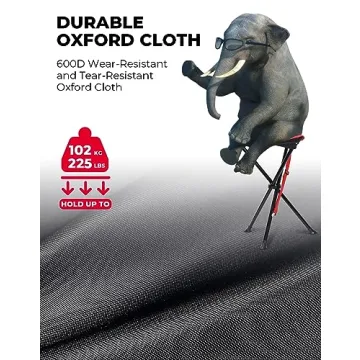 DEERFAMY Portable Camping Stool Supports 225lbs Light and Sturdy