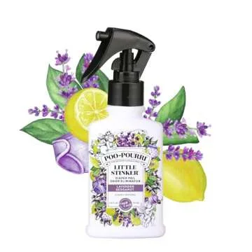 Baby-Pourri Little Stinker Diaper Pail Odor Freshener Spray, 3.4 Fl Oz - Lavender, Bergamot, Eucalyp...