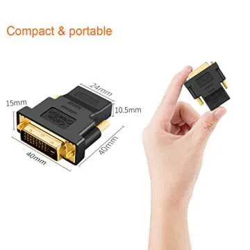 CableCreation DVI to HDMI Adapter 1080p Bi-Directional