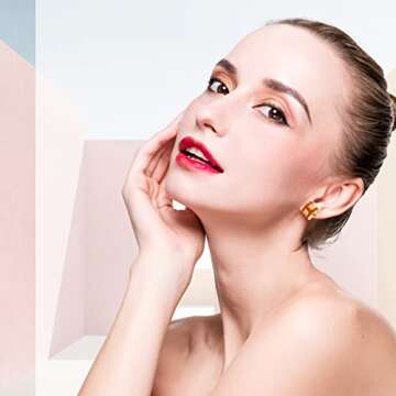 Letter Earrings - French Style Letter Earrings, Stylish and Elegant Titanium Steel Earrings, Luxury Letter Earrings, Suitable for Birthday, Christmas, Valentine's Day Gifts (orange)