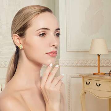 Letter Earrings - French Style Letter Earrings, Stylish and Elegant Titanium Steel Earrings, Luxury Letter Earrings, Suitable for Birthday, Christmas, Valentine's Day Gifts (orange)