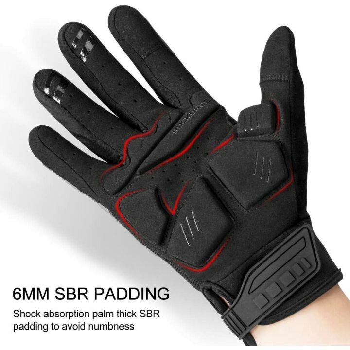 ROCKBROS Mountain Bike Gloves with Gel Pads | Touch Screen