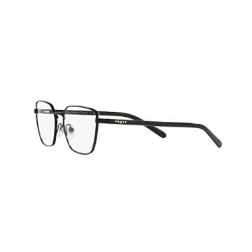 Vogue Eyewear Women's VO4244 Rectangular Prescription Eyewear Frames, Black/Demo Lens, 51 mm