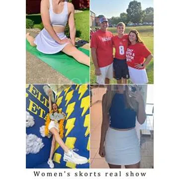 Ekouaer Women Golf Skirt Quick-Dry Stylish Athletic Wear