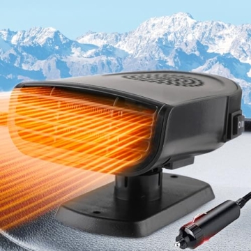 12V Plug-In Car Heater: Versatile Heater for Cars, SUVs, and Jeeps (Black)
