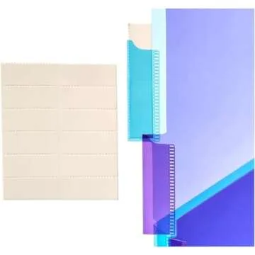 Amazon Basics Tab Dividers for 3 Ring Binder, Two Pocket, Letter Size, Assorted Colors, 3 Count