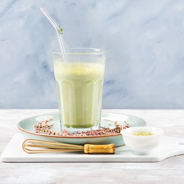 DUMING-IN Colorful Flower Glass Straws - Eco-Friendly & Durable