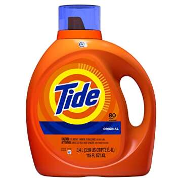 Tide Laundry Detergent Liquid Soap, Original, 80 Loads, 115 Fl Oz, He Compatible