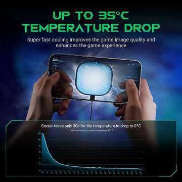 Black Shark Magnetic Cell Phone Cooler, RGB Phone Cooling Fan Portable Lightweight Mobile Phone Cooling Fan, Phone Radiator with Larger Cooling Area for Phone/Tablet/IPad (Black)